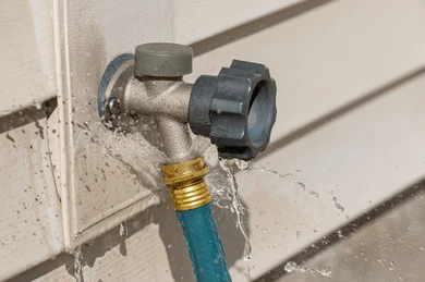 Outside Faucet Leaking