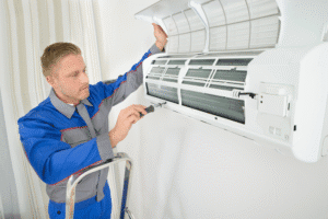 AC blowing warm air Dallas